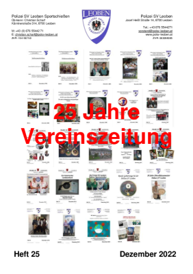 25. Auflage Vereinszeitung 2022
